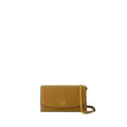 Tory Burch Läder Wallet On Chain - Neutral Beige, Dam