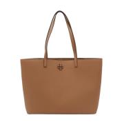 Tory Burch Brun läder McGraw tote väska Brown, Dam