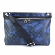 Louis Vuitton Vintage Pre-owned Tyg axelremsvskor Blue, Dam