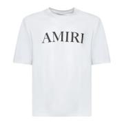 Amiri Vit T-shirt Avslappnad Stil White, Herr