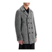 Comme des Garçons Herringbone Wool Caban Kappa Black, Herr