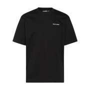 Daily Paper Svart bomull T-shirt med logotyp Black, Herr