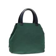 Prada Vintage Pre-owned Nylon handvskor Green, Dam