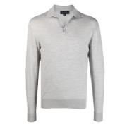 Sease Ull Polo Skjorta Tillverkad i Italien Gray, Herr