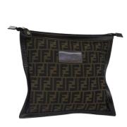 Fendi Vintage Pre-owned Canvas kuvertvskor Black, Dam