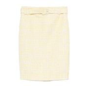 Rotate Birger Christensen Elegant Midi Pennkjol Beige, Dam