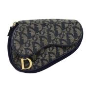 Dior Vintage Pre-owned Canvas kuvertvskor Blue, Dam