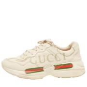 Gucci Vintage Pre-owned Laeder sneakers Beige, Herr