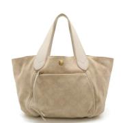 Louis Vuitton Vintage Pre-owned Canvas axelremsvskor Beige, Dam