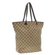 Gucci Vintage Pre-owned Canvas gucci-vskor Beige, Dam