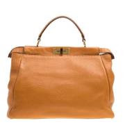 Fendi Vintage Pre-owned Laeder handvskor Brown, Dam