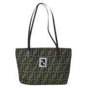 Fendi Vintage Pre-owned Canvas axelremsvskor Brown, Dam