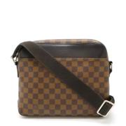 Louis Vuitton Vintage Pre-owned Tyg axelremsvskor Brown, Dam