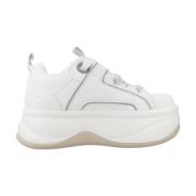 Buffalo Platform Sneakers White, Dam