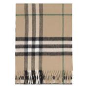 Burberry Lyxig Cashmere Frayed Hem Scarf Beige, Herr