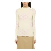 Burberry Rundhalsad T-shirt Beige, Dam