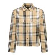 Burberry Vintage Check Denim Jacka Beige, Herr