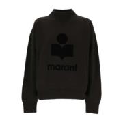 Isabel Marant Moby Sweatshirt i Ecru/Khaki Green, Dam