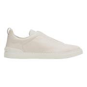 Ermenegildo Zegna Låg Topp Triple Stitch Sneaker Beige, Herr