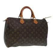 Louis Vuitton Vintage Pre-owned Canvas handvskor Brown, Dam