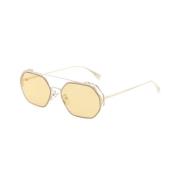 Fendi Vintage Pre-owned Metall solglasgon Yellow, Dam