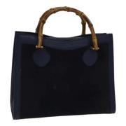 Gucci Vintage Pre-owned Mocka handvskor Blue, Dam