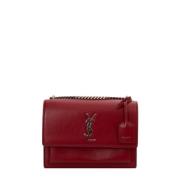 Yves Saint Laurent Vintage Pre-owned Laeder axelremsvskor Red, Dam