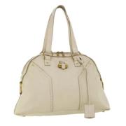 Yves Saint Laurent Vintage Pre-owned Laeder axelremsvskor White, Dam