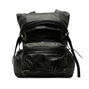 Bottega Veneta Vintage Pre-owned Laeder ryggsckar Black, Dam