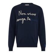 MC2 Saint Barth Blå Crew Neck Sweater Heron Blue, Herr