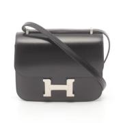 Hermès Vintage Pre-owned Canvas axelremsvskor Black, Dam