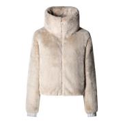 Save The Duck Faux Fur Jeon Jacket Beige, Dam