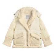 Ermanno Scervino Eco-Sheepskin Vadderad Jacka Beige, Dam