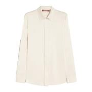 Max Mara Studio Sidensatin Klassisk Skjorta Beige, Dam