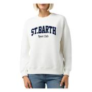 MC2 Saint Barth Vit Crewneck Sweatshirt Sportig Stil White, Dam