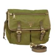 Prada Vintage Pre-owned Nylon prada-vskor Green, Dam