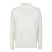 Drumohr Turtle Neck Sweater White, Dam