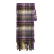 Woolrich Rutig Jacquard Alpacka Scarf Multicolor, Dam