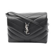 Yves Saint Laurent Vintage Pre-owned Laeder axelremsvskor Black, Dam