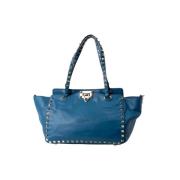 Valentino Vintage Pre-owned Tyg handvskor Blue, Dam