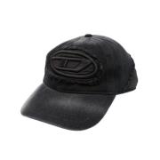 Diesel Sliten Baseballkeps med Logopatch Black, Herr