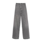 Emporio Armani Grå Denim Straight Leg Byxor Gray, Herr