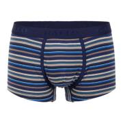 Gallo Herr blå bomullsboxershorts med flerfärgade ränder Multicolor, H...