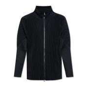 Issey Miyake Veckad dragkedja sweatshirt Black, Herr