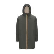 K-Way Vändbar Varm Jacka Grön Beige Green, Herr