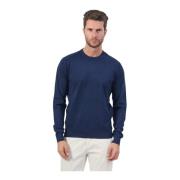 Richmond Blå Crew Neck Sweater Blue, Herr