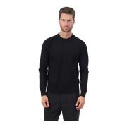 Richmond Svart Crewneck Sweater Regular Fit Black, Herr