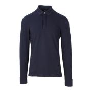 Armani Exchange Blå Långärmad Polo för Män Blue, Herr