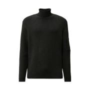 C.p. Company Rib Turtleneck Stickad i Svart Black, Herr