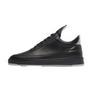 Filling Pieces Låg Top Bianco Jet Black Black, Herr